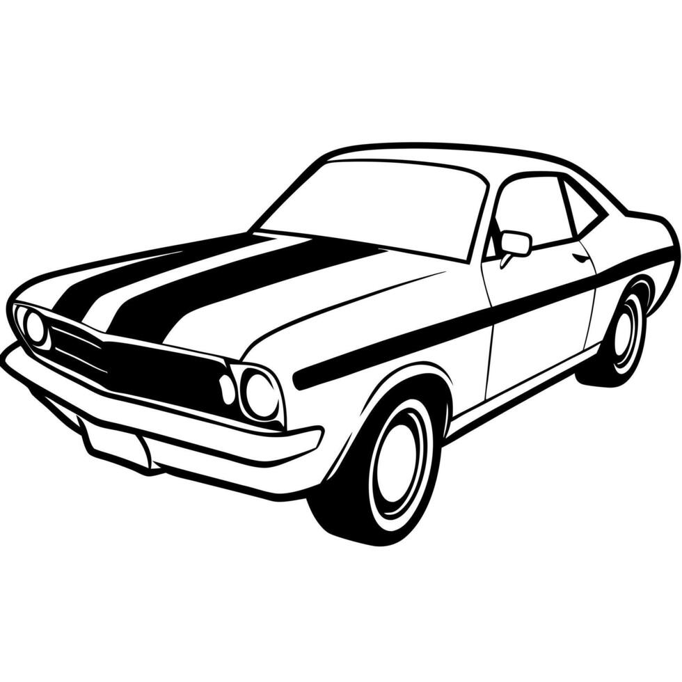 Car coloring pages for kids vector