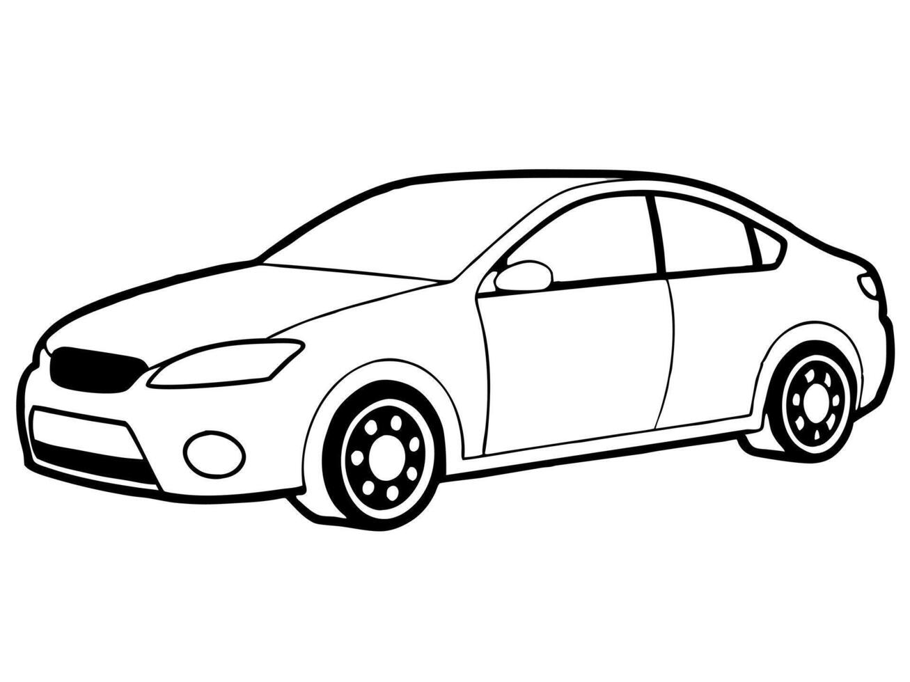Car coloring pages for kids vector