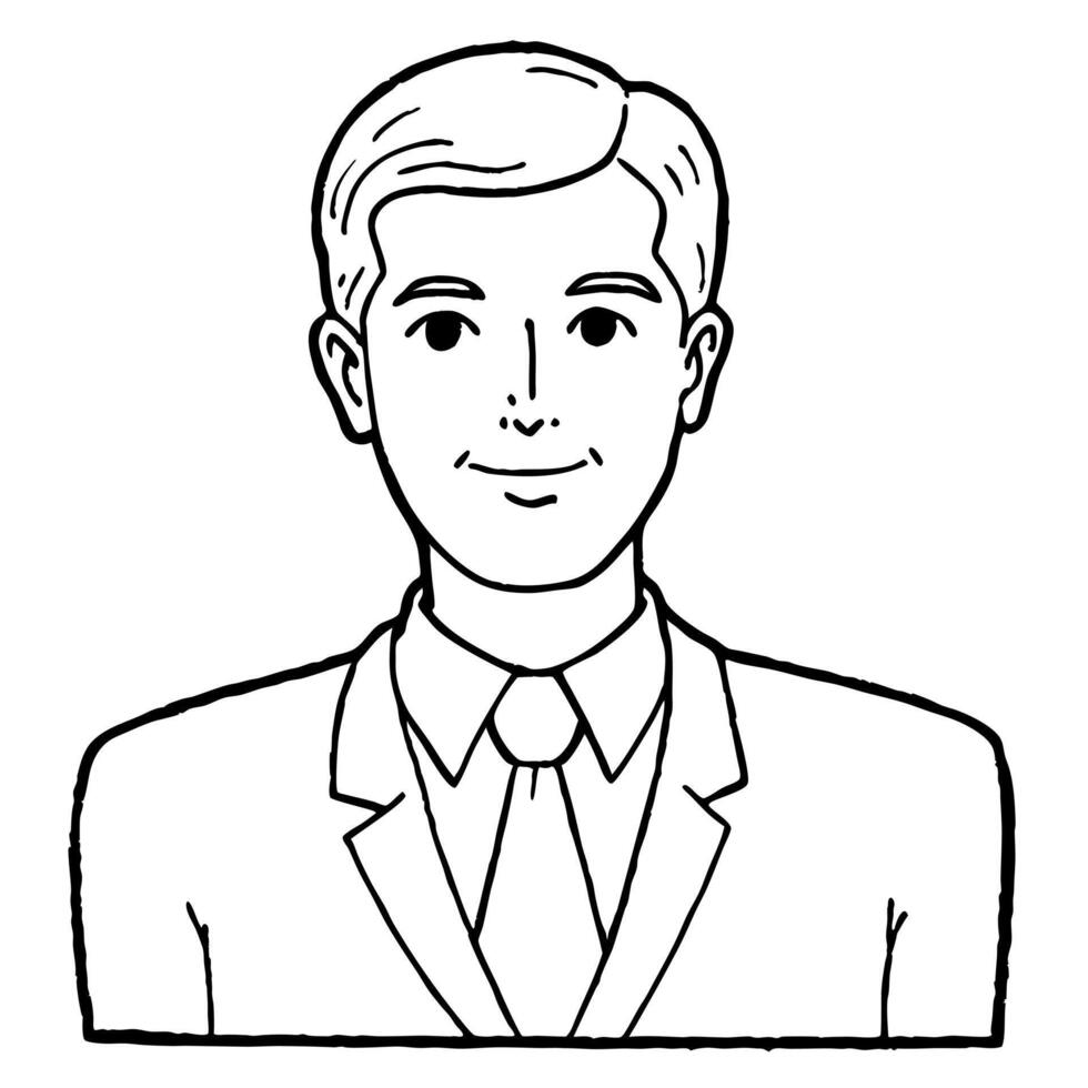 man in suit coloring page