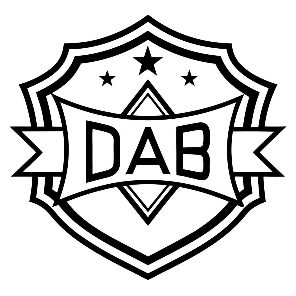 The logo for the dab, a company that makes custom clothing vector