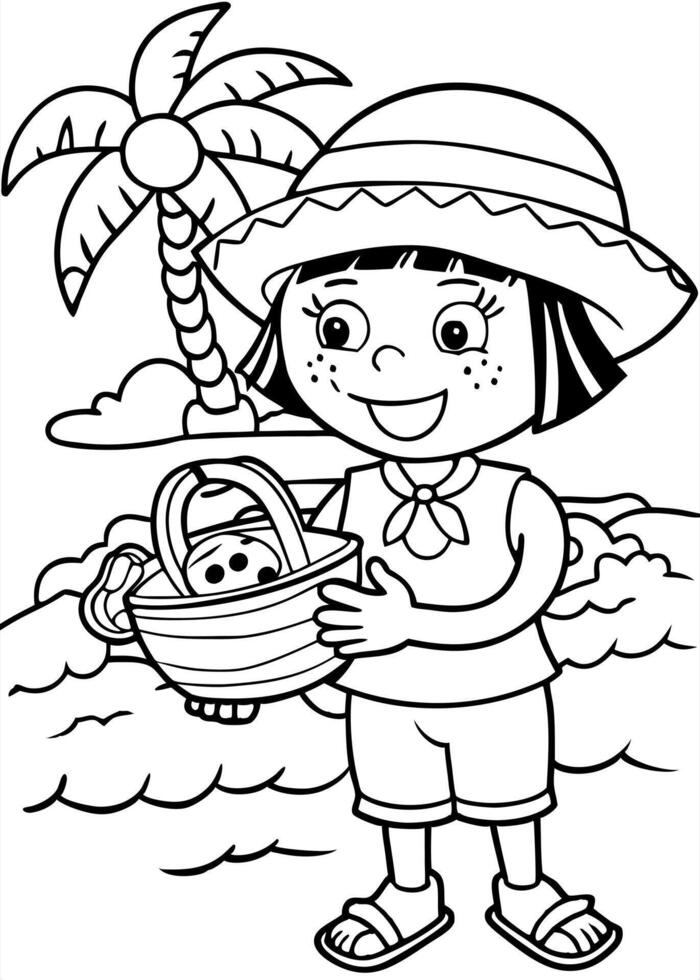 Dora coloring pages for kids vector