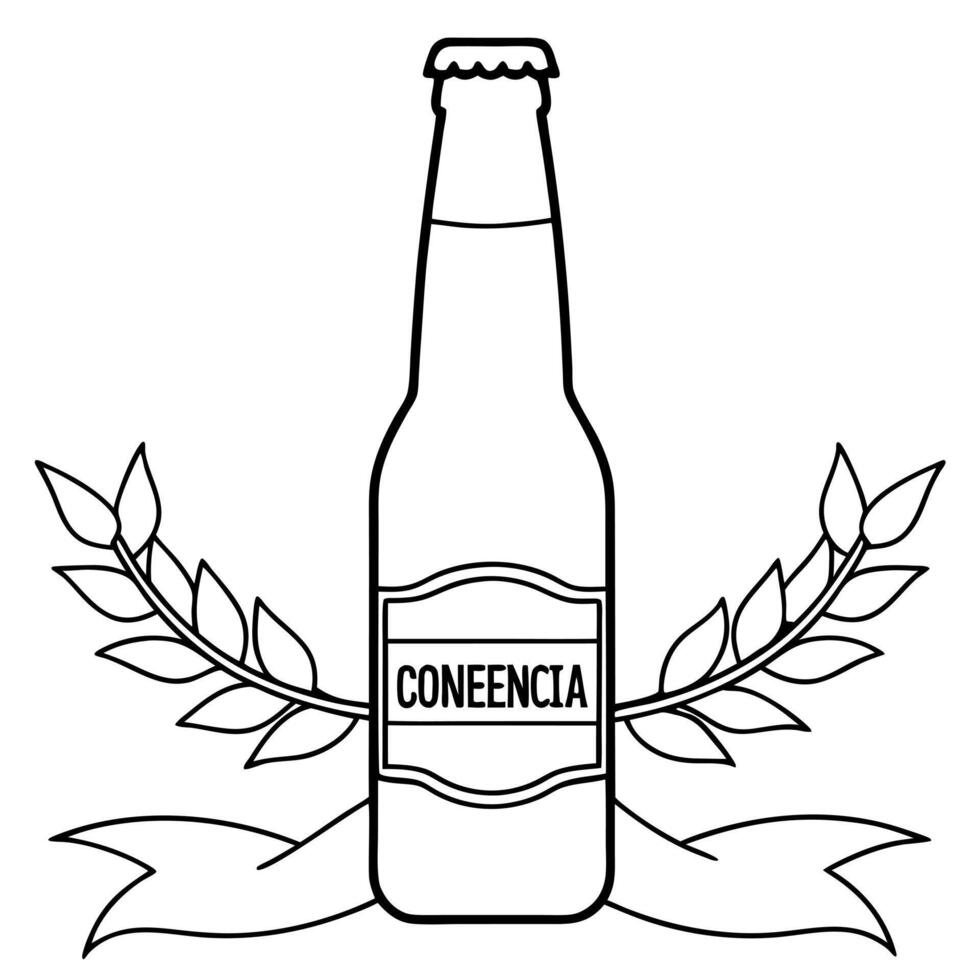 Concentria beer bottle logo vector