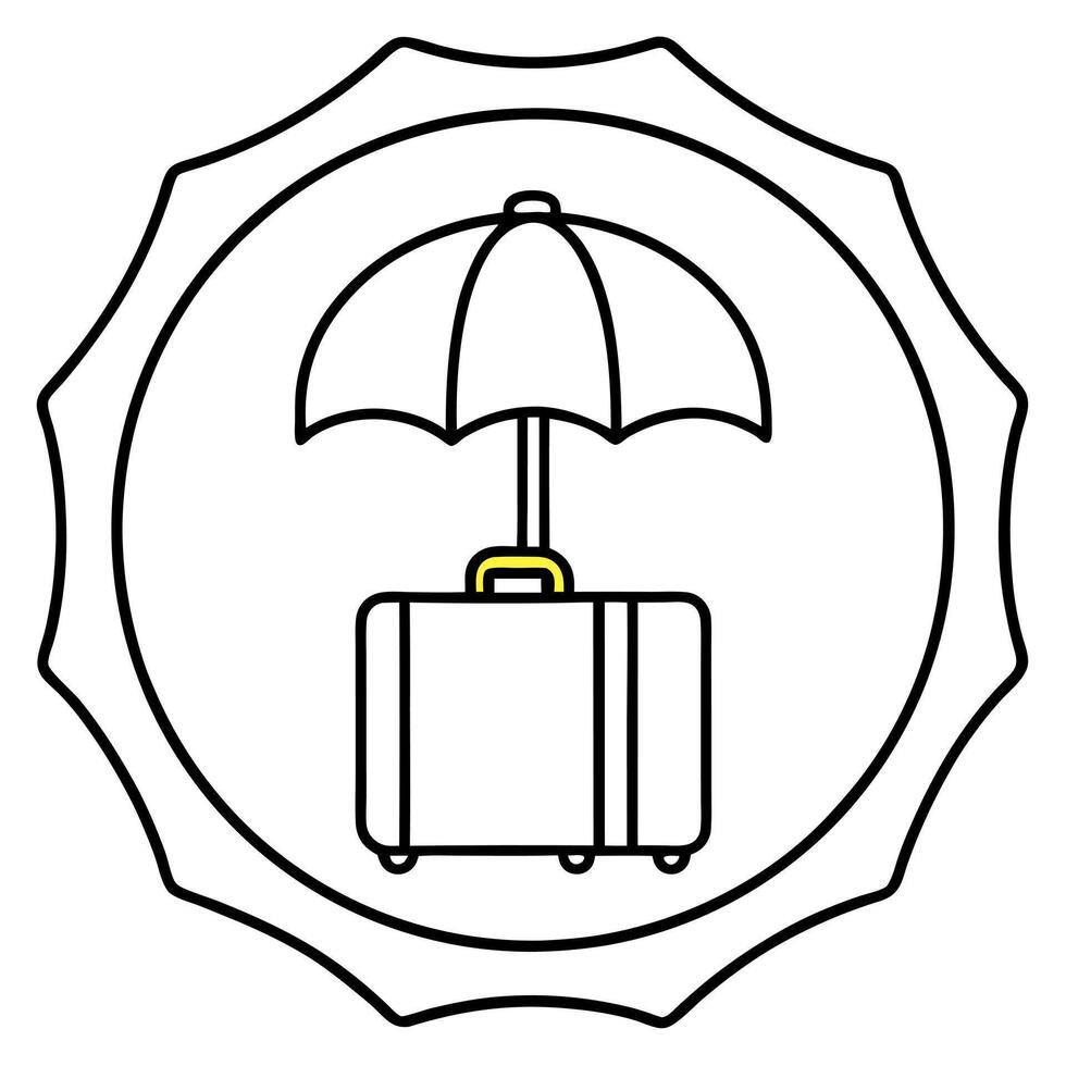 Travel insurance icon vector
