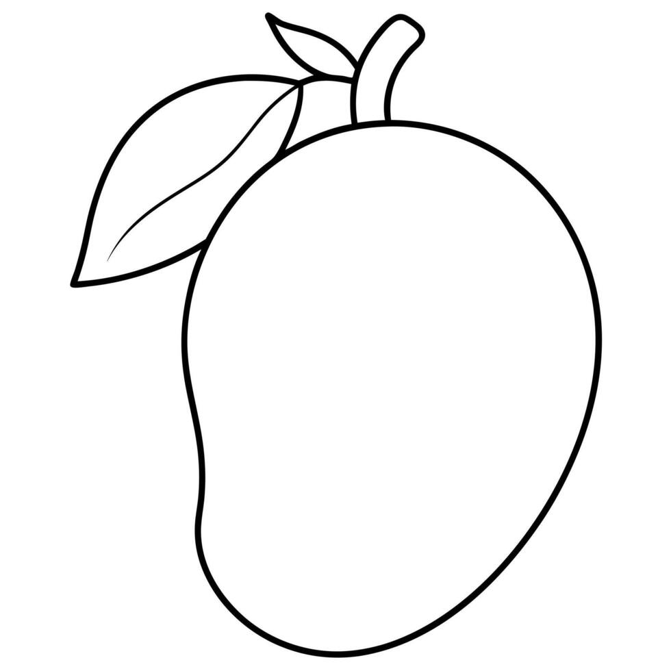 Mango coloring pages vector