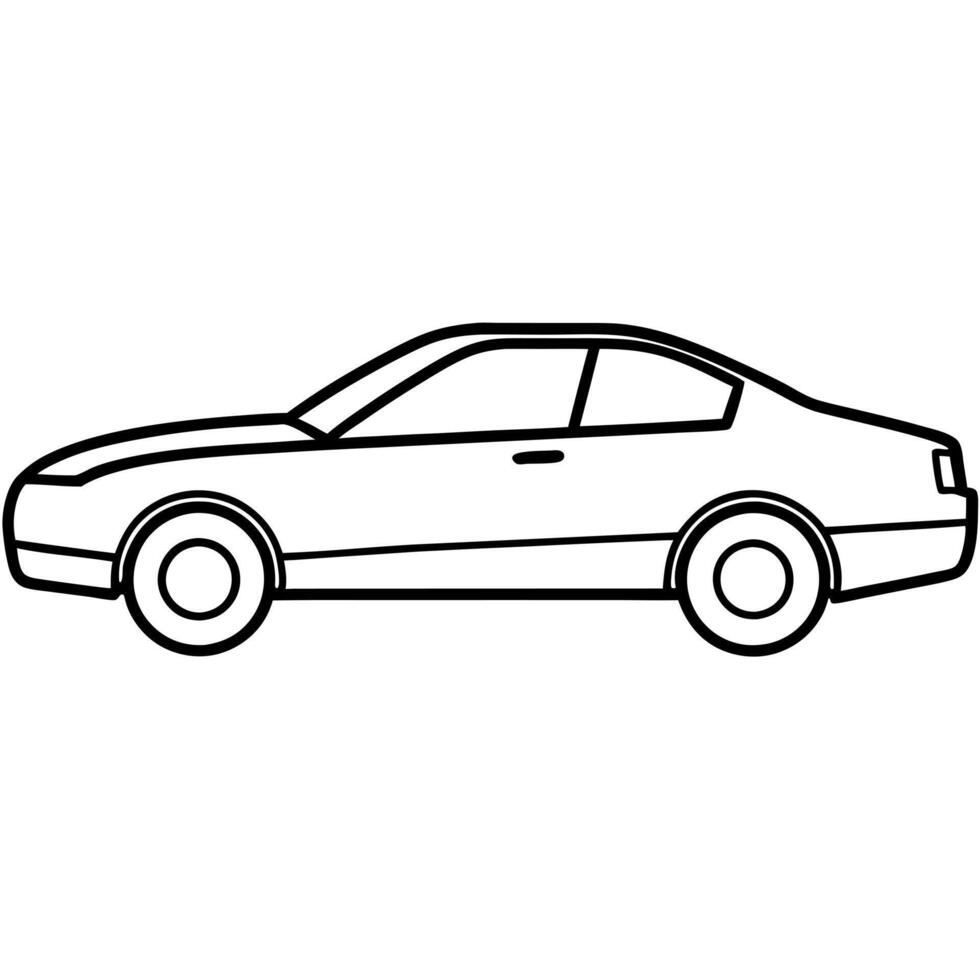 Car outline coloring pages vector