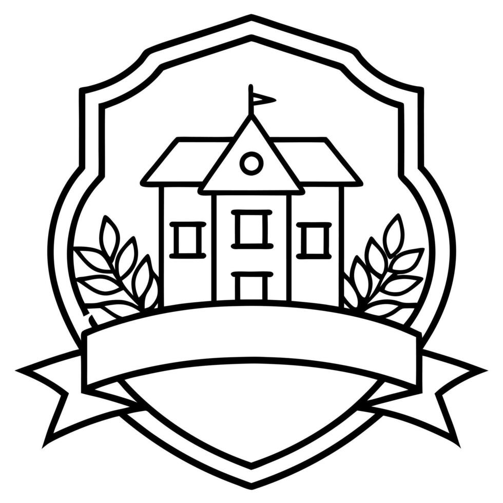 School house badge vector