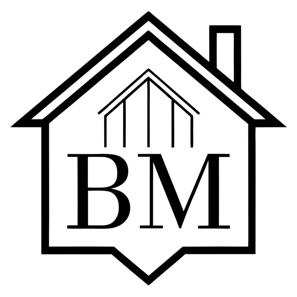 The bm logo is shown in black and white vector