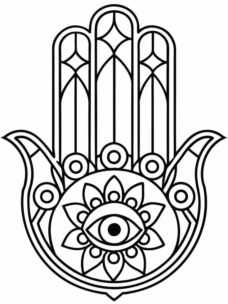 Hamsa hand coloring pages hamsa hand coloring pages hamsa hand coloring pages hams vector
