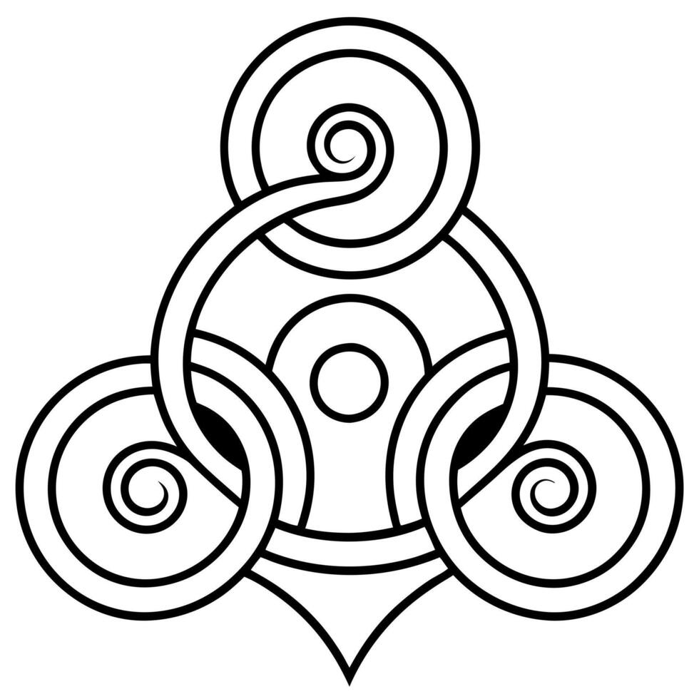 Celtic knot coloring pages vector