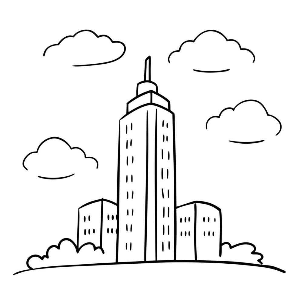 New york city skyline illustration vector