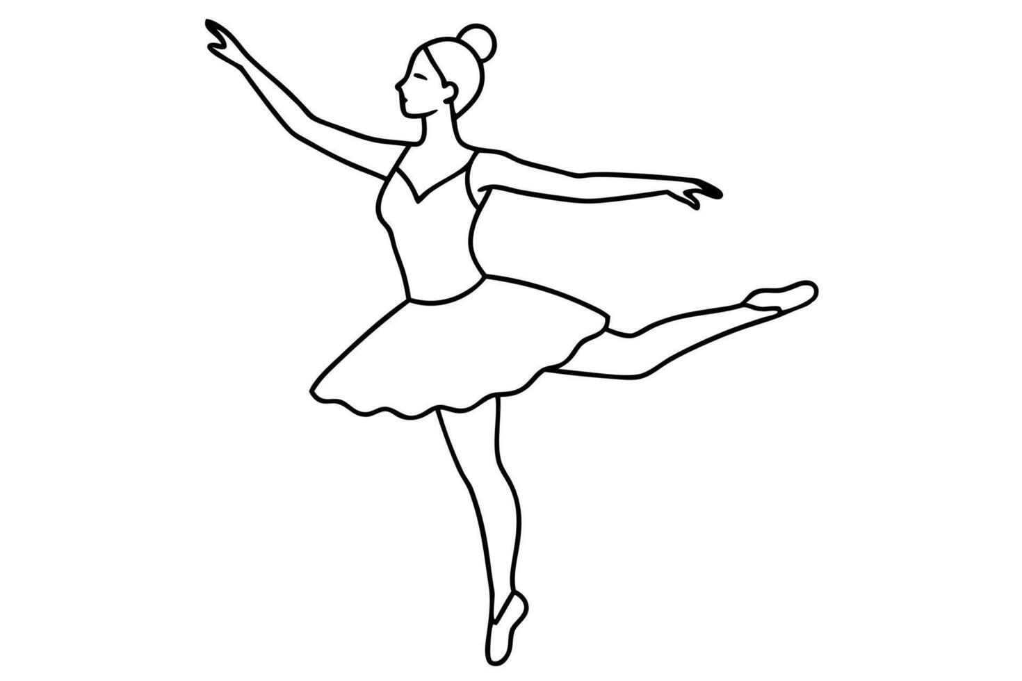 Ballerina coloring pages - free printable coloring pages vector