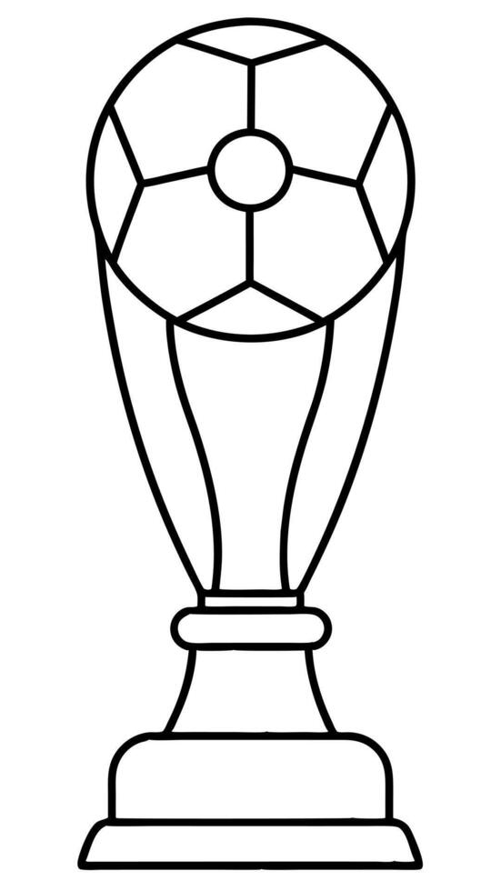 trofeo de soccer, illustration line art vector