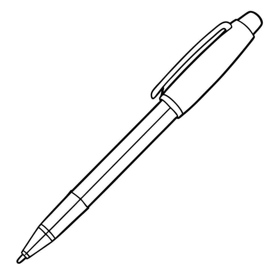 A pen and pencil coloring page vector