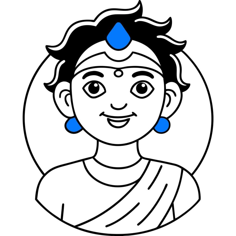 A cartoon avatar of a man with blue eyes vector