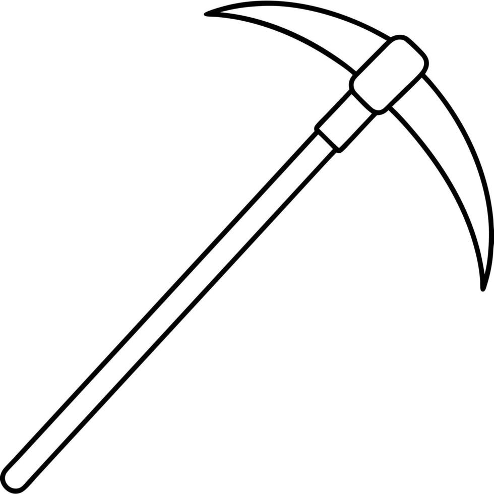 pickaxe, illustration line art vector