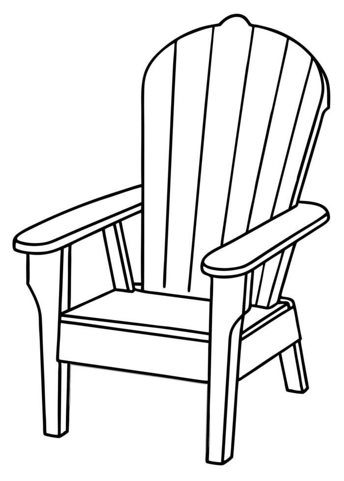 A chair coloring page vector
