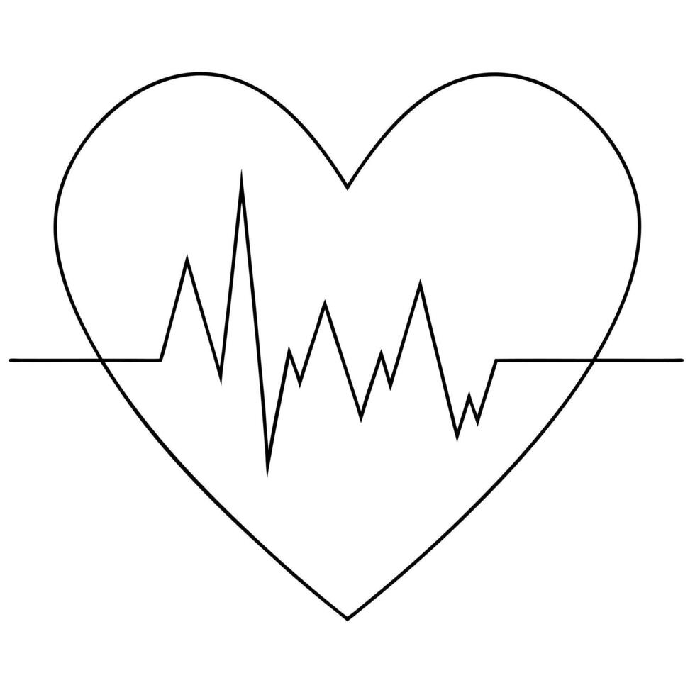 ekg, illustration line art vector
