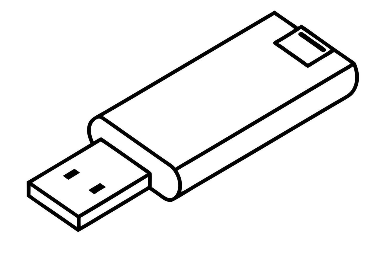 pen drive art illustration, illustration line art vector