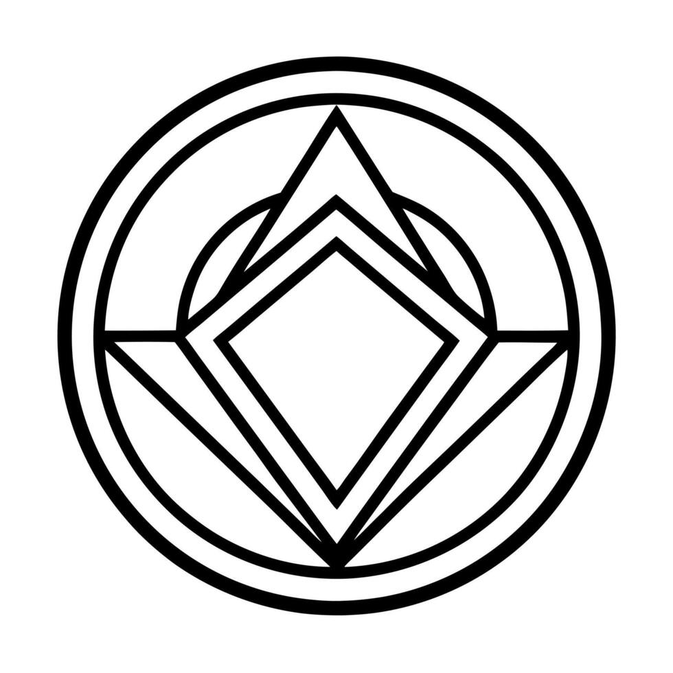 brand icon, illustration line art vector