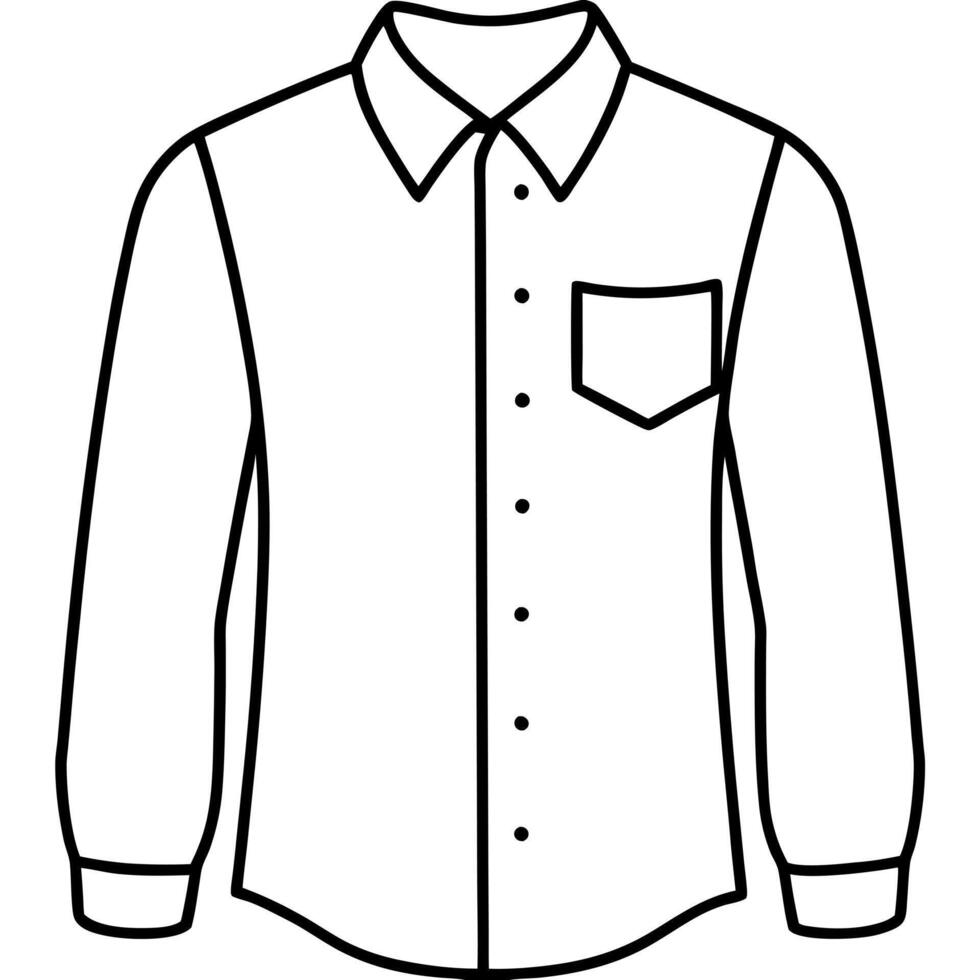 A shirt with a pocket on the front vector