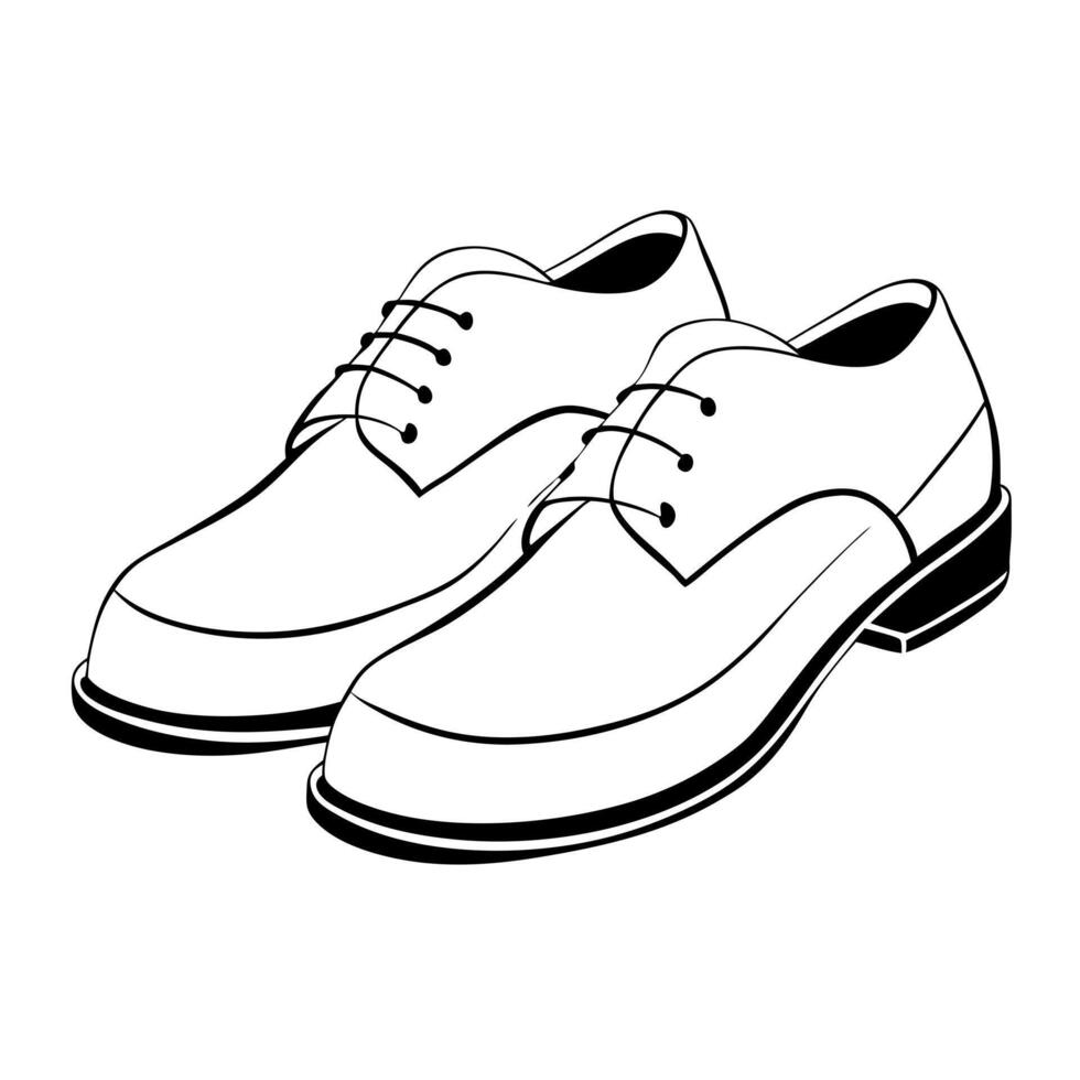 deserts shoes, illustration line art vector