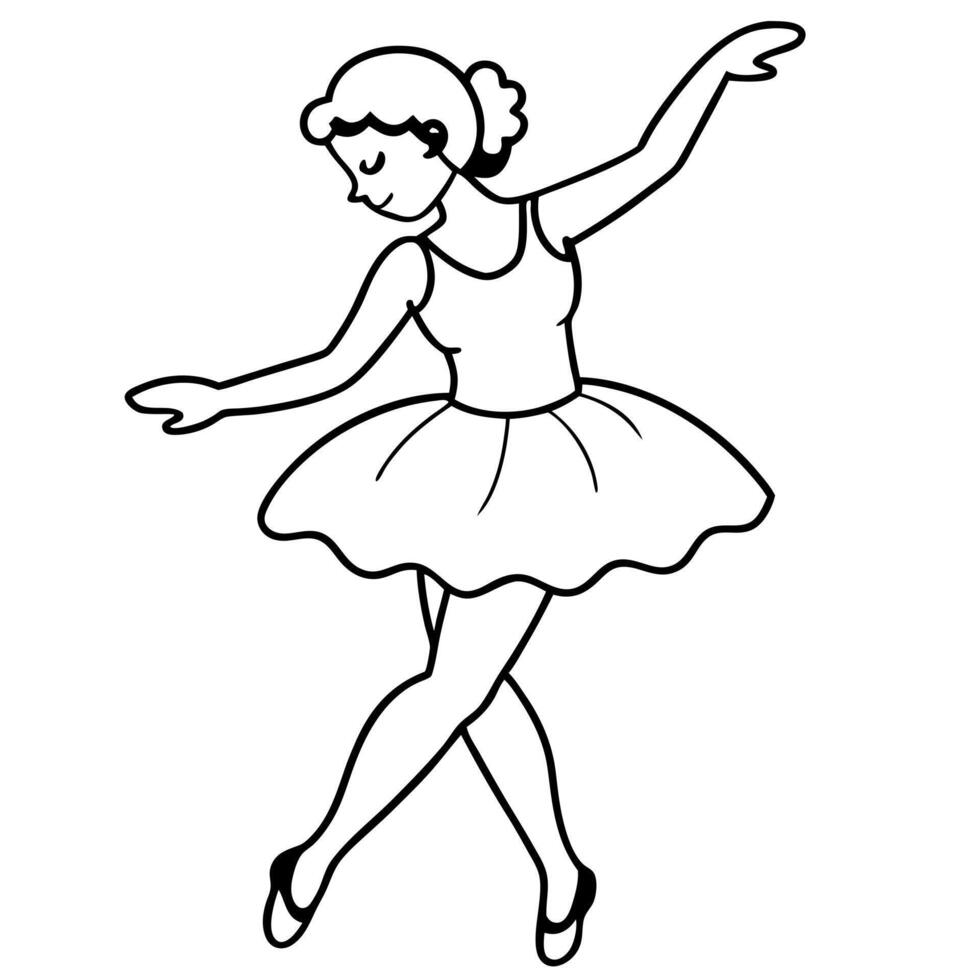Ballerina coloring pages vector