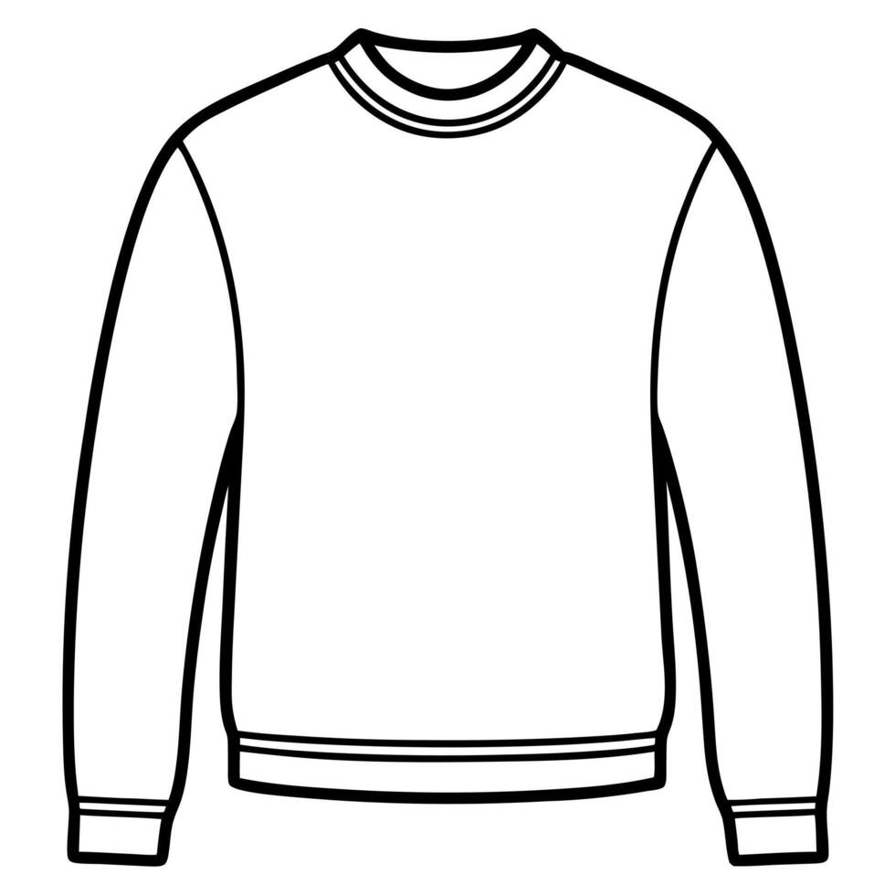 A sweatshirt is shown in this illustration vector