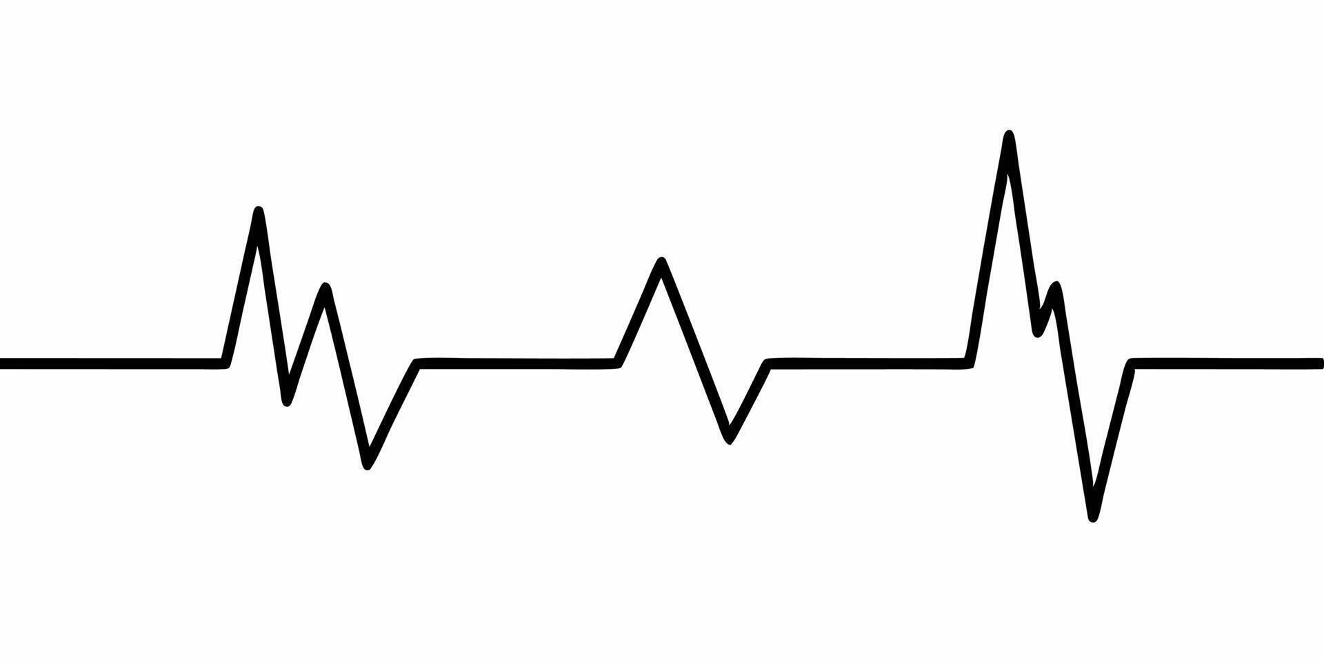 a ekg line, illustration line art vector