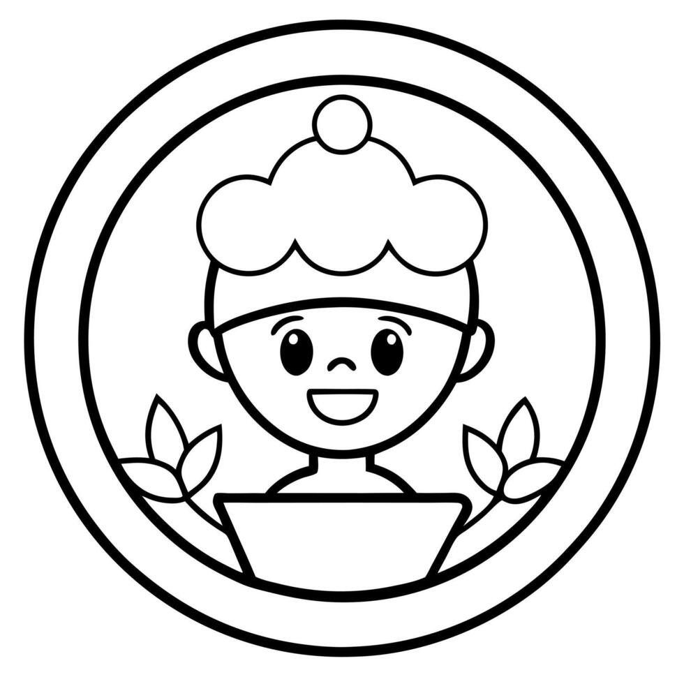 A cartoon boy in a bathtub with a cup of water vector