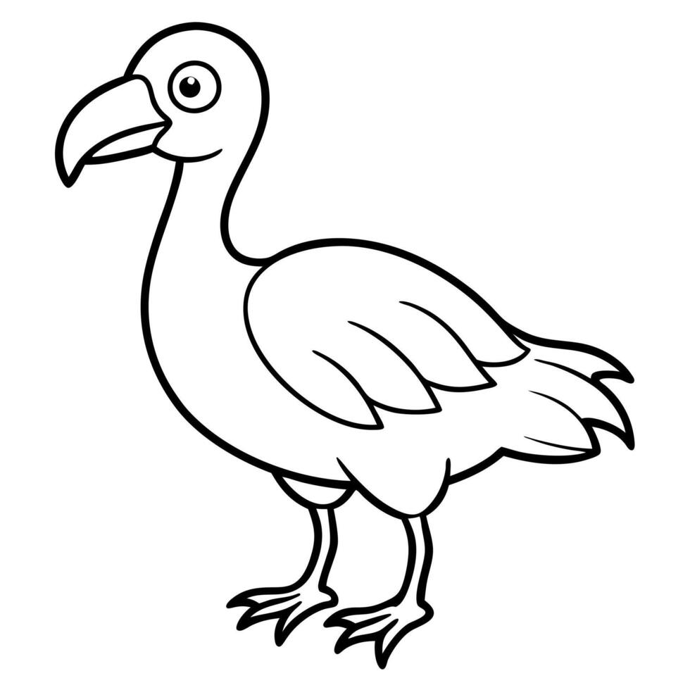 dodo bird victor, illustration line art vector