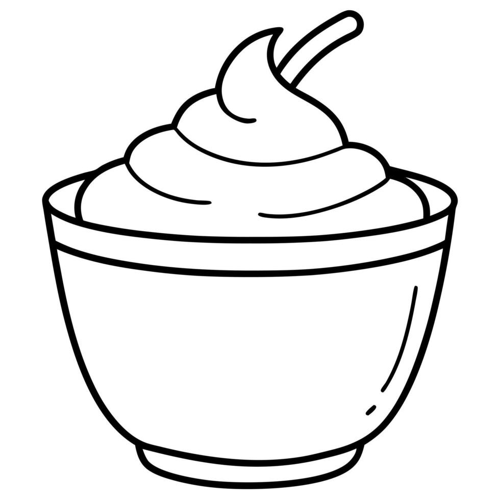 Ice cream coloring pages vector