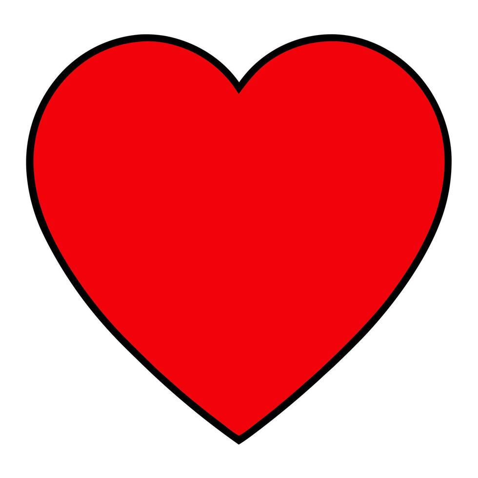 a simple, clean illustration of a classic red heart shape the heart should have smooth, vector