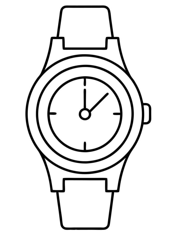watch, illustration line art vector