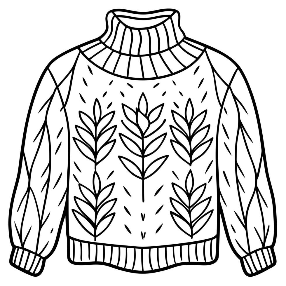 Sweater with leaves on it illustration vector