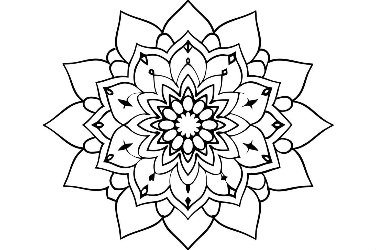 Mandala coloring pages for adults vector