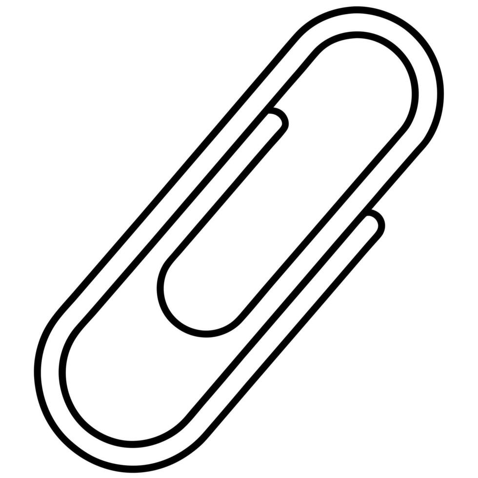 a paper clip, illustration line art vector