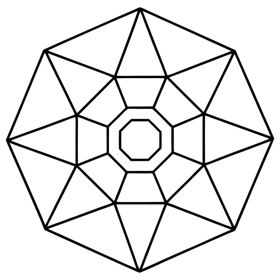 A geometric design with a star in the center vector