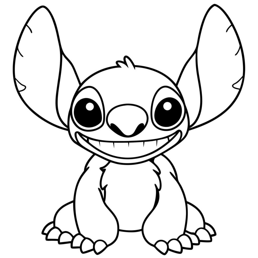 Stitch stitch coloring pages vector