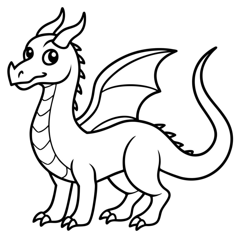 Free printable coloring pages for kids dragon coloring pages vector