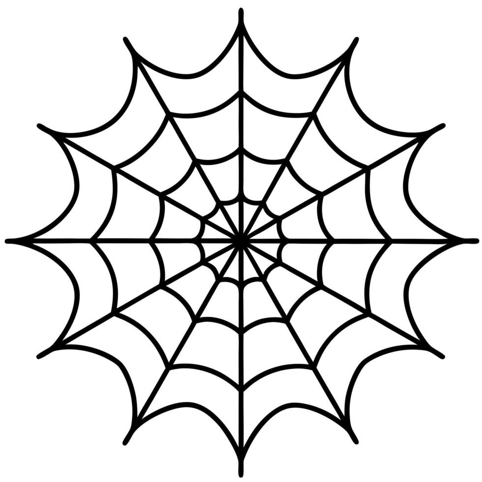 Spider web coloring pages vector