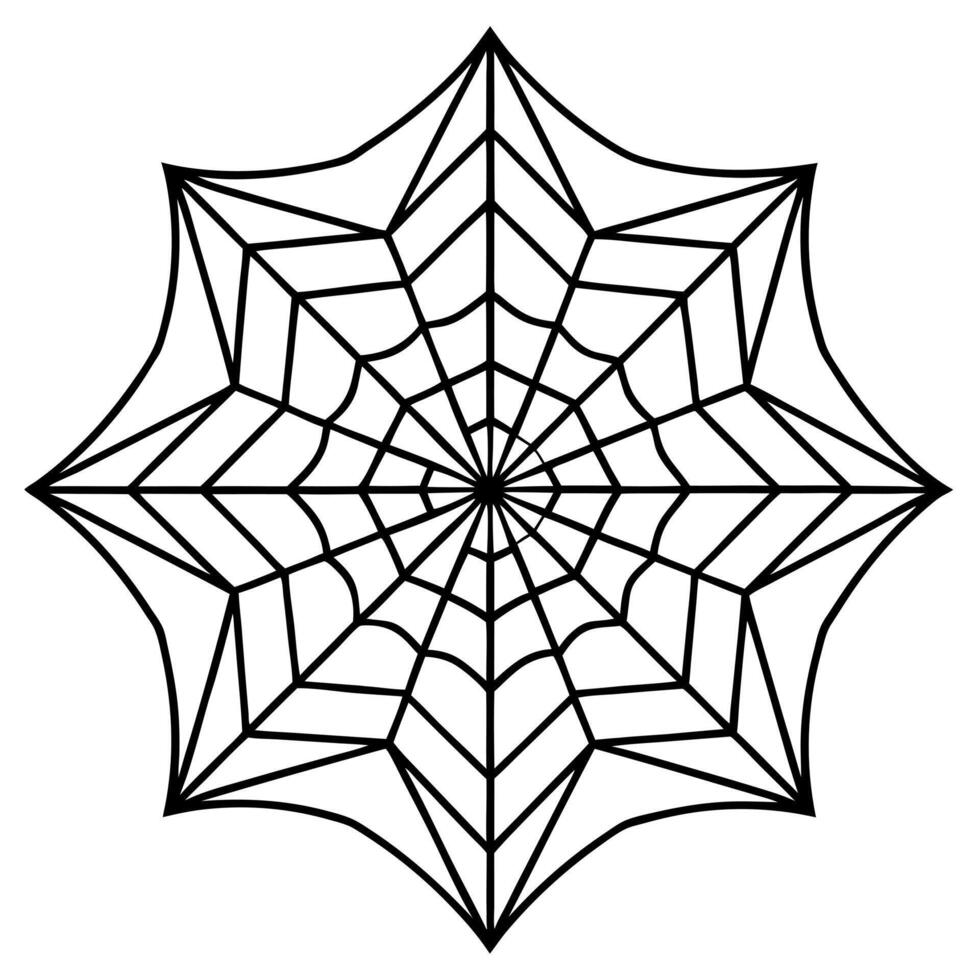 A spider web coloring page 51006339 Vector Art at Vecteezy