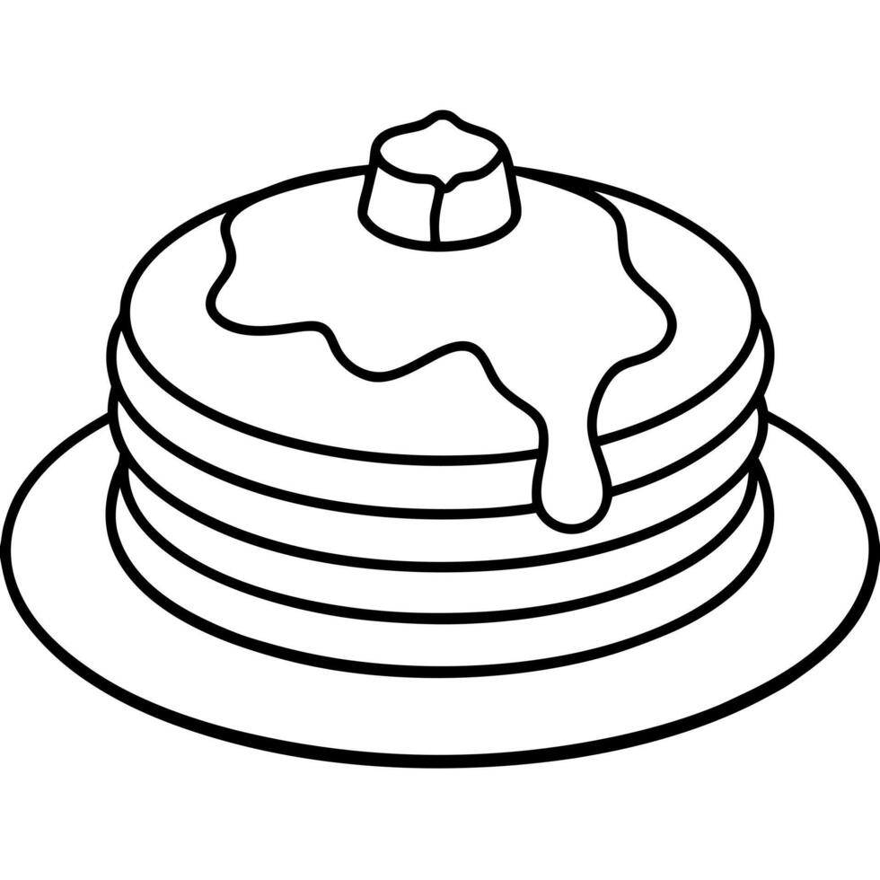 national pancake day , illustration line art vector