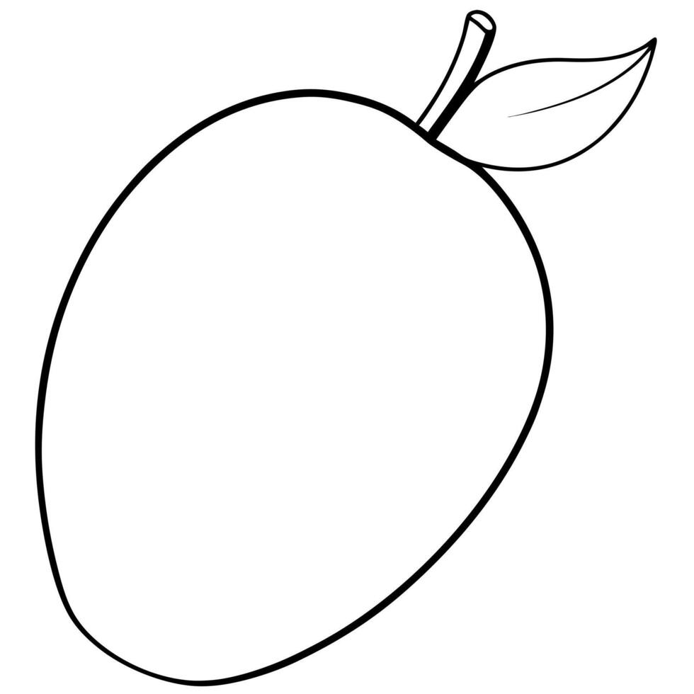 Mango coloring pages for kids vector