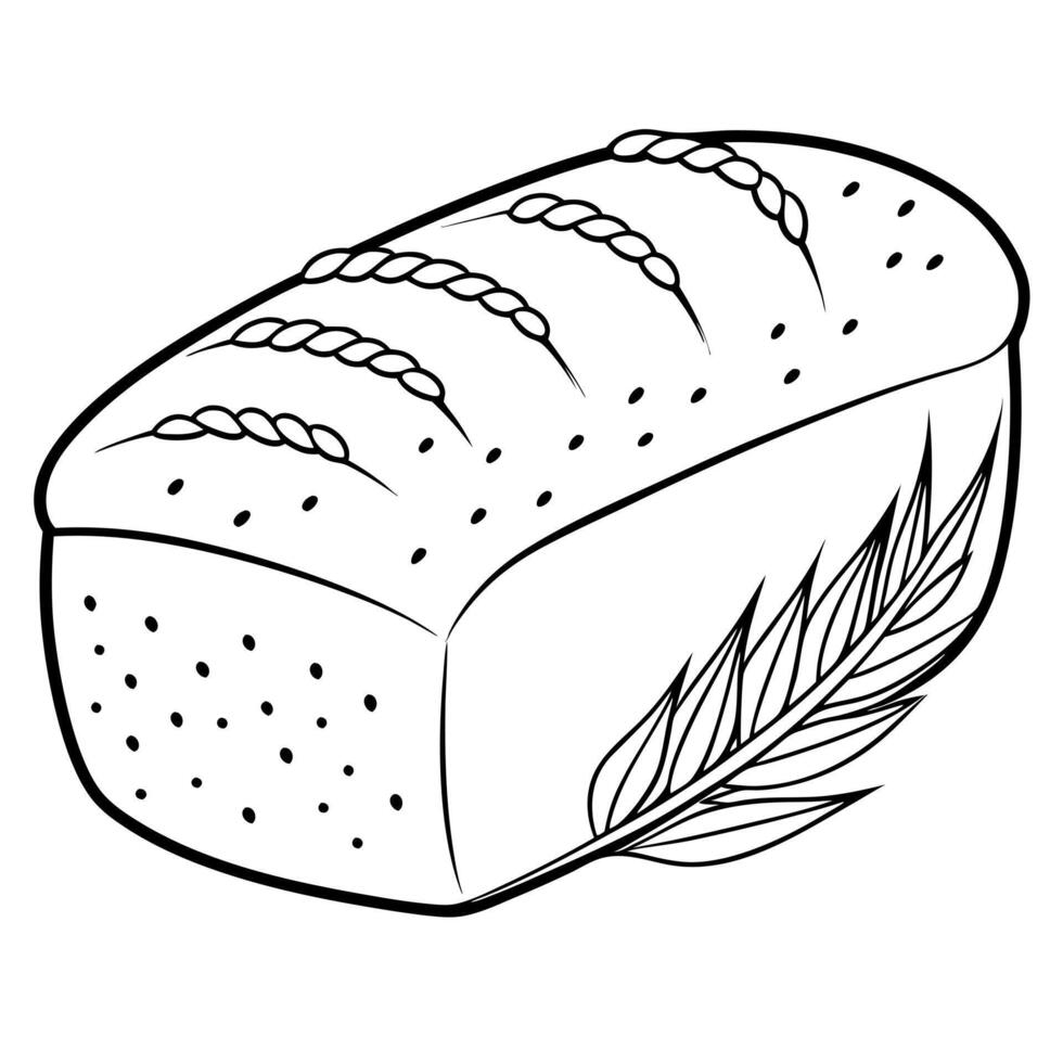 bread gluten free, illustration line art vector