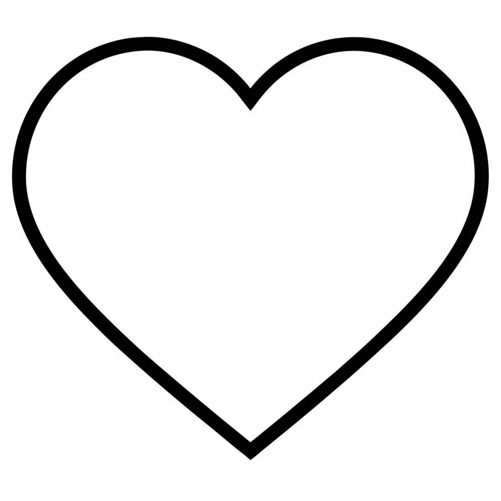 black love icon with a white background, illustration line art vector