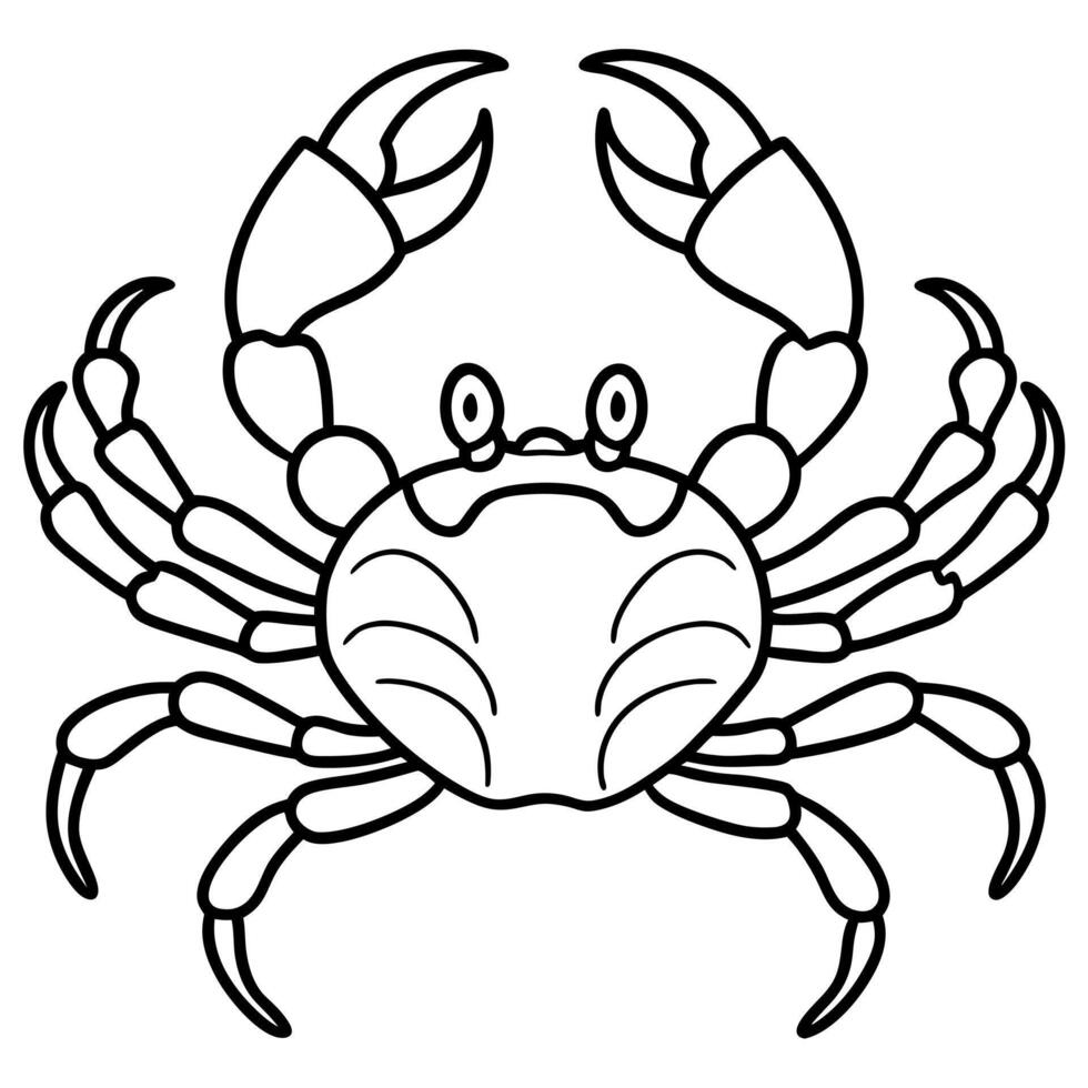 Crab coloring pages free printable coloring pages vector
