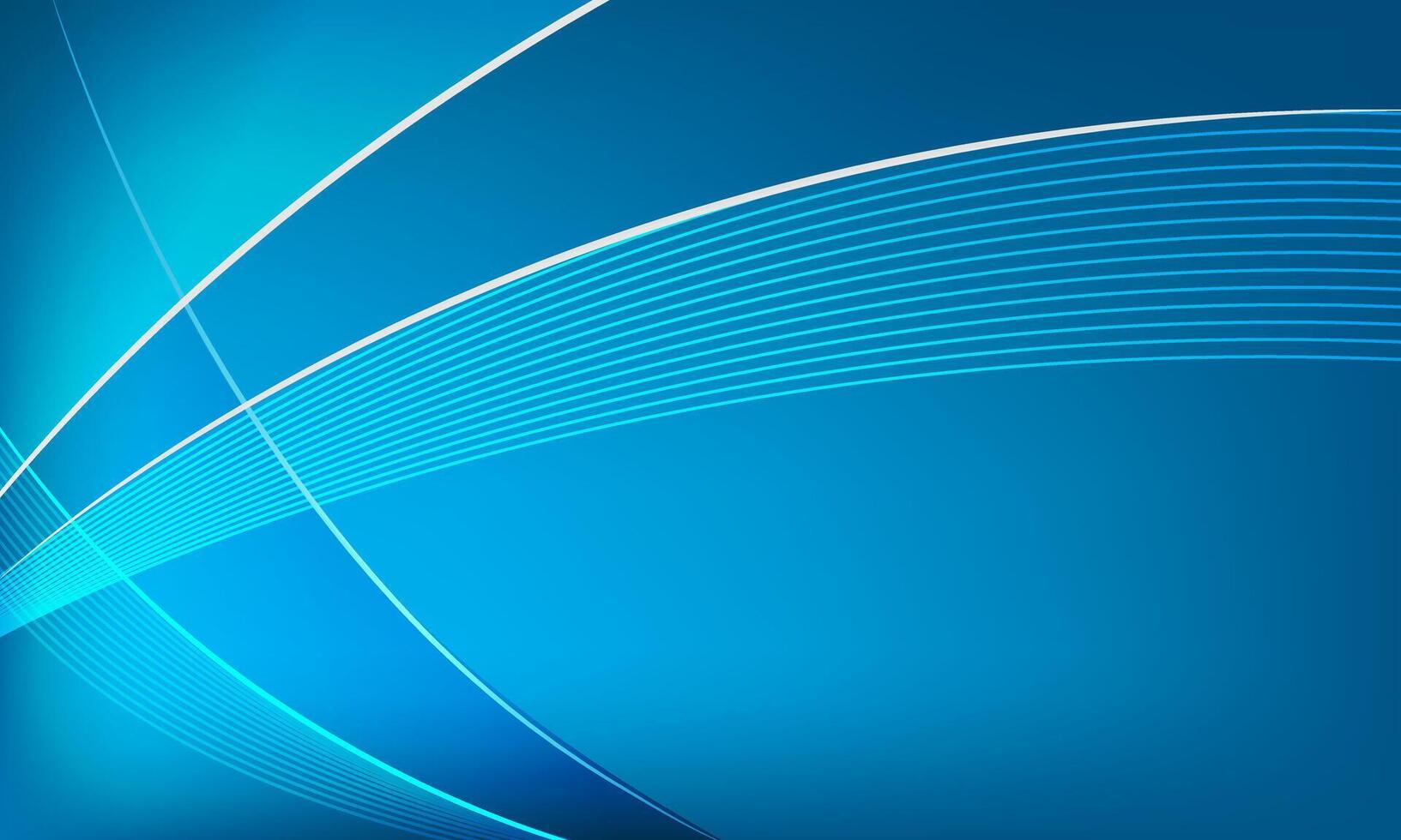 Abstract blue background with dynamic wave line for futuristic concept vector