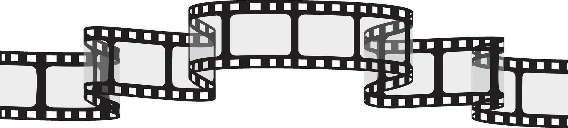 film strip icon isolated on transparent background. tape photo film strip frame vector