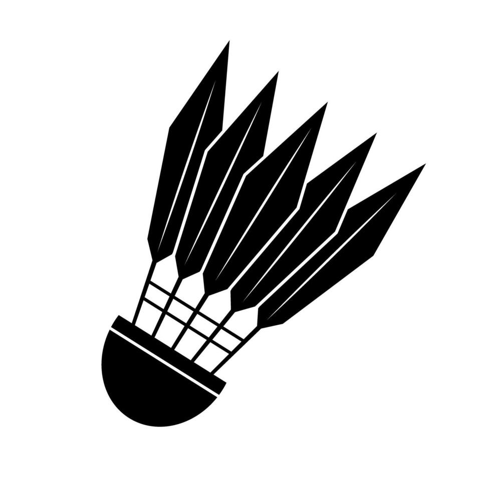 Badminton feather shuttlecock icon. vector