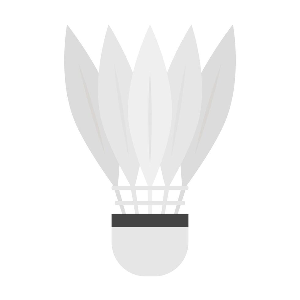 Flat design badminton shuttlecock icon. vector